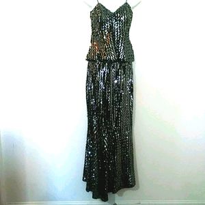 2-Piece Sequin Skirt/Top by Climax Evening Wear M